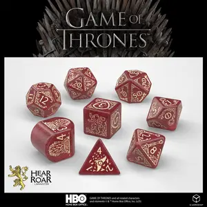 Comparateur de prix : Game of Thrones pack dés Lannister (8) - Q Workshop Dés - QWS20252A