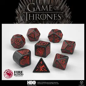 Game of Thrones pack dés Targaryen (8) - Q Workshop Dés - QWS20253A Vendu par1001hobbies