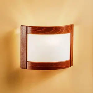 Lamkur Applique Zanna en bois, hauteur 22 cm, rustiqueVendu parluminaire