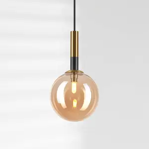 Comparateur de prix : Lamkur Lighting Suspension Natalia, 1 lampe, verre, or
