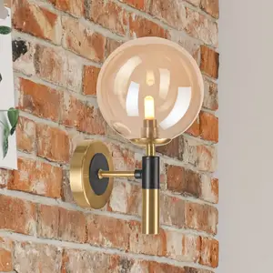 Lamkur Lighting Applique murale Natalia, à 1 lampe, verre, or pas cher