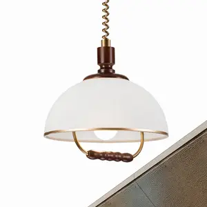 Comparateur de prix : Lamkur Lighting Suspension Ilsa, blanc/or, Ø 30 cm, hauteur réglable