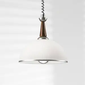 Lamkur Suspension Ilsa, blanc/argent, Ø 30 cm, réglable en hauteur pas cher
