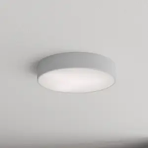TEMAR LIGHTING Plafonnier Cleo 400, gris, capteur, IP54, Ø 40 cm, méta... pas cher