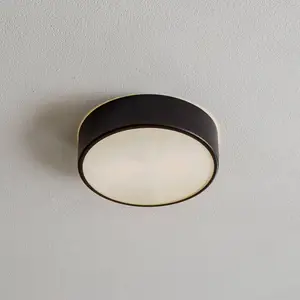 TEMAR LIGHTING Plafonnier Cleo 300, IP54, Ø 30 cm noir pas cher