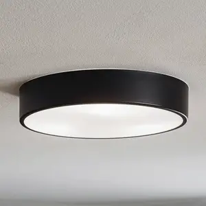 TEMAR LIGHTING Plafonnier Cleo 400, IP54, Ø 40 cm noir pas cher