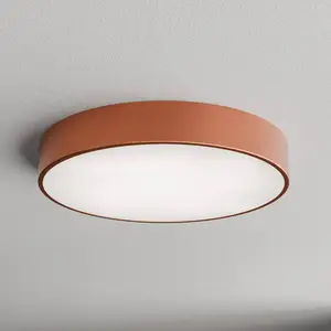 TEMAR LIGHTING Plafonnier Cleo 500, cuivre, capteur, IP54, Ø 50 cm, mé... pas cher