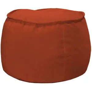 Pouf velours LUCIE coloris terracotta pas cher