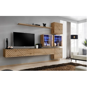 Comparateur de prix : AC-DÉCO Ensemble Meuble TV "Switch Lamel XIX" 310cm Naturel