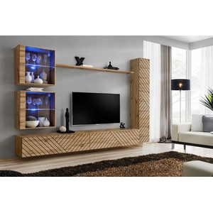 Comparateur de prix : AC-DÉCO Ensemble Meuble TV "Switch Lamel XVIII" 280cm Naturel