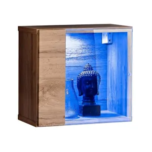 Comparateur de prix : AC-DÉCO ASM Vitrine Suspendue Switch Ww 5 - L 30 X P 30 X H 30 Cm - Marron