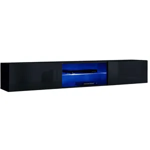 Comparateur de prix : AC-DÉCO Banc Tv Mural Switch Rtv 3 - L 180 X P 40 X H 30 Cm - Noir