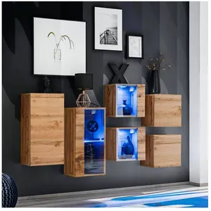 VENETI Meuble de Rangement Switch IV 320cm Naturel pas cher