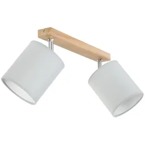 BRITOP Spot pour plafond Corralee gris à 2 lampes pas cher