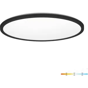Plafonnier LED NIVERA CIRCLE 24W 3CCT 3000/4000/6000K IP54 noir ¿ Kobi... pas cher