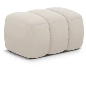Maison Héritage - Pouf Kimi 1 Place beige - 75x55x40 cm OS