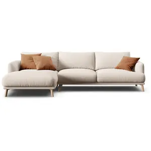 CXL by Christian Lacroix - Canapé D'Angle Gauche Margot 4 Places beige - 285x170x75 cm OS pas cher