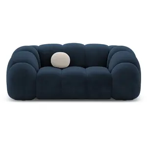CXL by Christian Lacroix - Canapé Velours Lyna 2 Places bleu roi - 180x114x72 cm OS pas cher