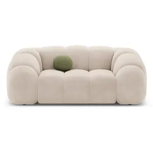 CXL by Christian Lacroix - Canapé Velours Lyna 2 Places beige - 180x114x72 cm OS pas cher