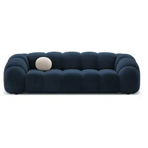 CXL by Christian Lacroix - Canapé Velours Lyna 4 Places bleu roi - 245x114x72 cm OS pas cher