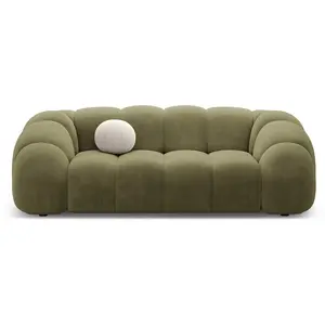 CXL by Christian Lacroix - Canapé Velours Lyna 3 Places vert - 212x114x72 cm OS pas cher