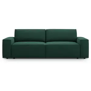 Canapé-lit avec coffre de rangement 3 places en tissu structurel vert pas cher