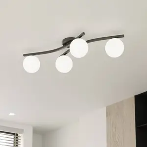 EMIBIG LIGHTING Plafonnier OPUS, longueur 85 cm, opal, longueur 84 cm,... pas cher