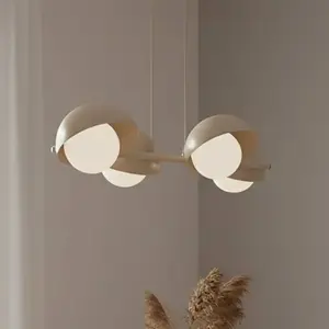 Comparateur de prix : EMIBIG LIGHTING Suspension Boom 4, beige, verre/acier, longueur 60 cm