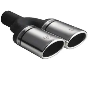 Embout d'échappement Ulter Sport - Double Ovale 95x65mm Coudé - Longueur 200mm - Montage ->50mm - Inox USN2101N pas cher