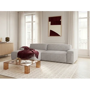 Canapé d'angle convertible avance-recule électrique ABEL tissu chiné gris angle gauche BOBOCHIC 3 places pas cher