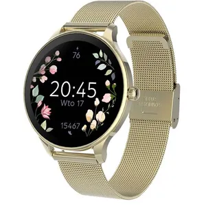 Comparateur de prix : Montre Connectée Femme avec Bracelet en maille Élégante inoxydable For...