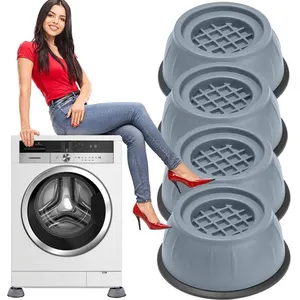 VERK GROUP 4PCS Stabilisateur Anti-Vibration pour Lave-Linge et Sèche-Linge - Réduction des Chocs et Bruit - Protection Sol