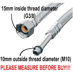 INVENA Tuyau Flexible d'Alimentation Pour Robinet 3/8 x M10x1 de longueur 50cm pas cher
