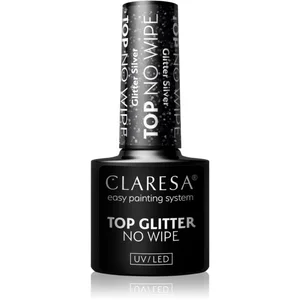 Claresa Top No Wipe Glitter Silver 5ml pas cher