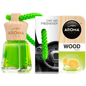 Désodorisant Voiture Aroma Wood Bottle Senteur Citron 4ml pas cher