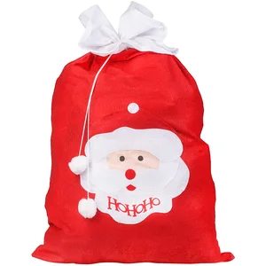 Sac du Père Noël en rouge 110 x 70 cm - SPRINGOS - Sac cadeau pas cher