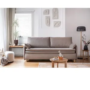 MIUFORM Simon - Canapé avec fonction lit - 207x90cm - Taupe - Canapé-lit 3 places pas cher