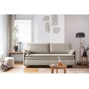 MIUFORM Simon - Canapé avec fonction lit - 207x90cm - Beige - Canapé-lit 3 places pas cher