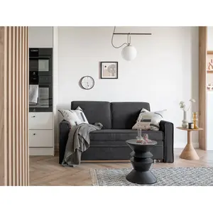 MIUFORM Lucky Lucy - Canapé Cord avec fonction lit - 168x88cm - Anthracite - Canapé-lit 2 places pas cher