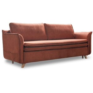 MIUFORM Charming charlie canapé convertible slim velours, rouille 1314VR05 pas cher