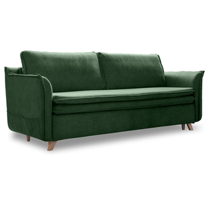 MIUFORM Charming charlie canapé convertible slim velours, vert 1315VR07 pas cher