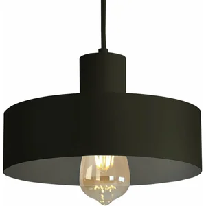 Suspension en métal noir cylindrique 25 cm Fay - Custom Form pas cher