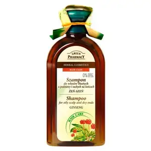 Green Pharmacy Champú Ginseng 350ml Cabello Graso Puntas Secas pas cher