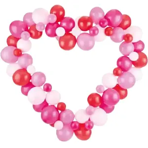 Guirlande de ballons + Support - Coeur Rose/Rouge - 160cm pas cher