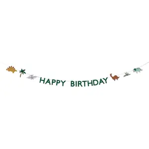 PartyDeco Party Deco Bannière Happy Birthday Dino (4,5 m) pas cher
