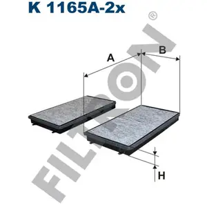Filtre d'habitacle (filtre à pollen) FILTRON K1165A-2X pas cher