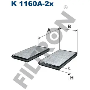 Filtre d'habitacle (filtre à pollen) FILTRON K1160A-2X pas cher