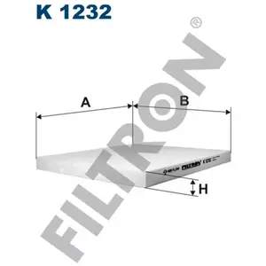 Comparateur de prix : Filtre d'habitacle (filtre à pollen) FILTRON K1232