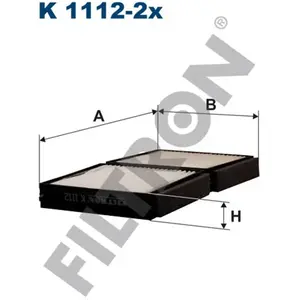 Filtre d'habitacle (filtre à pollen) FILTRON K1112-2x pas cher