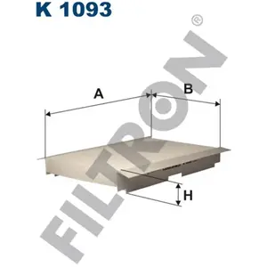 Comparateur de prix : Filtre d'habitacle (filtre à pollen) FILTRON K1093